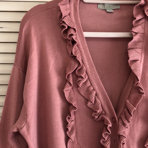 Pink Ruffle Cardigan - Picture 4 of 8